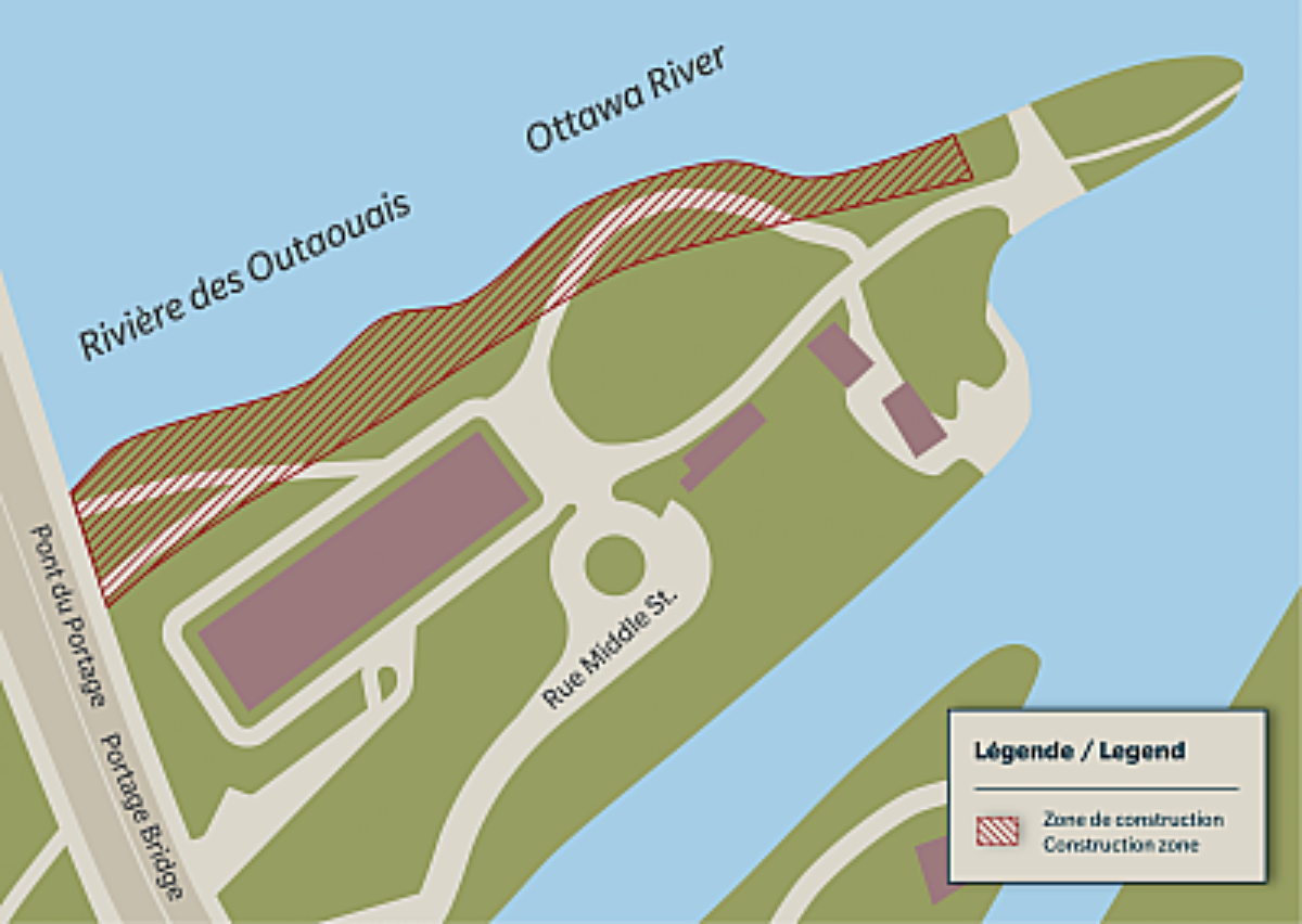 Map of the construction area